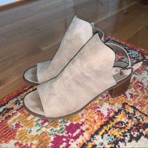 Steve Madden Open Toe Suede Heels- worn once